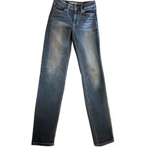 American Eagle Outfitters Women's Dark Blue Skinny Jeans